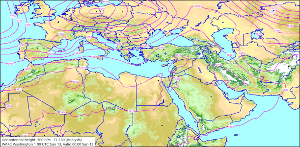 500hPa 00Z 13/07/2025 11:10