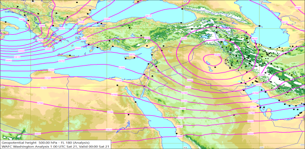 500hPa 00Z 21/12/2024 09:28