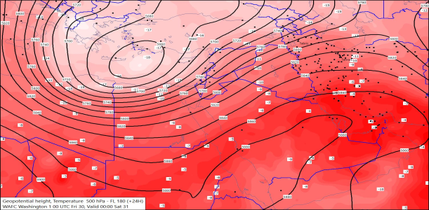 500hPa +24 Hours 30/05/2025 10:10